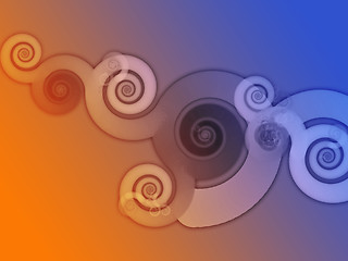 Image showing Abstract swirly floral grunge illustration