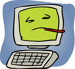 Image showing Sick computer