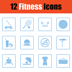 Image showing Fitness icon set