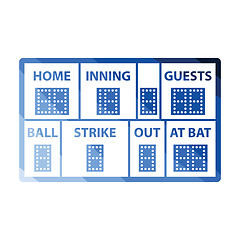 Image showing Baseball scoreboard icon