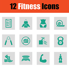 Image showing Fitness icon set