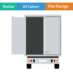 Image showing Truck trailer rear view icon