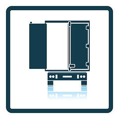 Image showing Truck trailer rear view icon