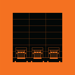 Image showing Warehouse logistic concept icon