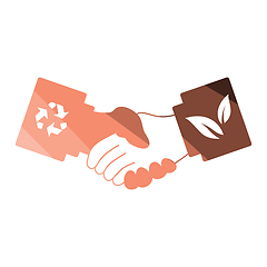 Image showing Ecological handshakes icon