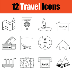 Image showing Travel icon set