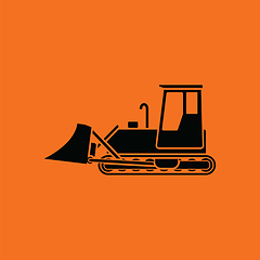 Image showing Icon of Construction bulldozer