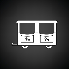 Image showing Wagon of children train icon