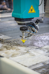 Image showing CNC water jet cutting machine