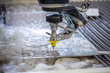 Image showing CNC water jet cutting machine