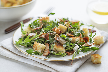 Image showing Dandelion salad ham