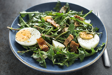 Image showing Dandelion salad ham