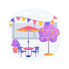 Image showing Garden party decoration abstract concept vector illustration.