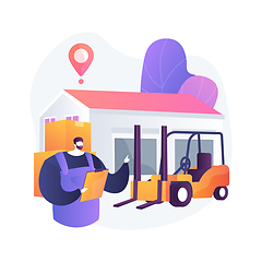 Image showing Warehouse logistics abstract concept vector illustration.