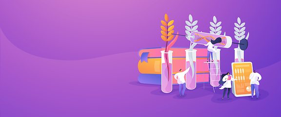 Image showing Genetically modified plants concept banner header