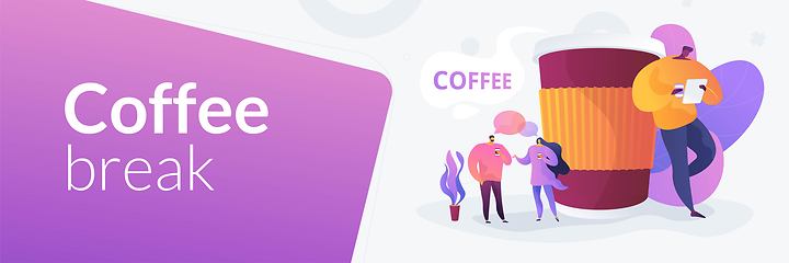 Image showing Coffee break concept banner header