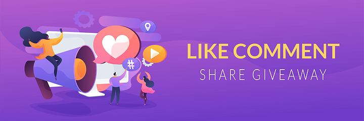 Image showing Social network promotion concept banner header