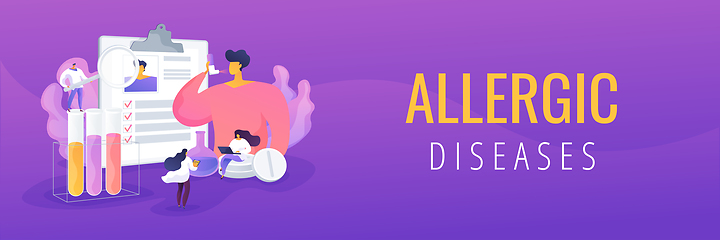 Image showing Allergic diseases landing page concept