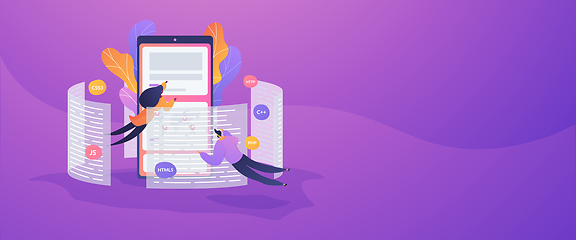 Image showing Front end development it web banner concept.