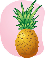 Image showing Pineapple fruit illustration