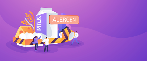 Image showing Food allergy concept banner header