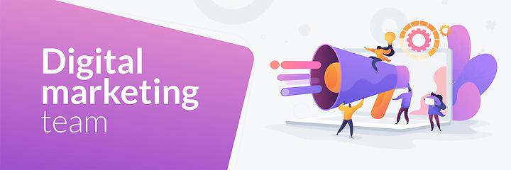 Image showing Marketing team concept banner header