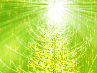 Image showing Sparkly christmas tree illustration