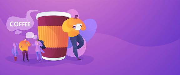 Image showing Coffee break concept banner header