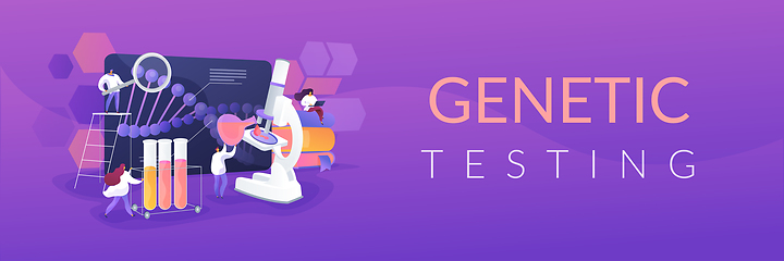 Image showing Genetic testing concept banner header
