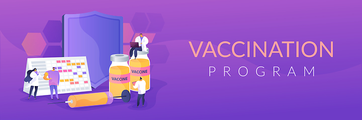 Image showing Vaccination program landing page concept