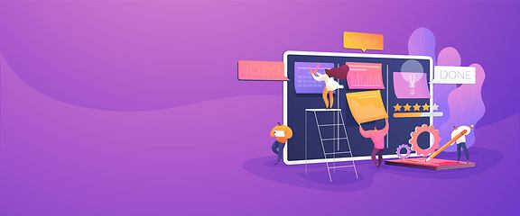 Image showing Kanban board concept banner header