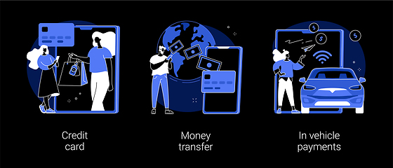 Image showing Digital payment abstract concept vector illustrations.