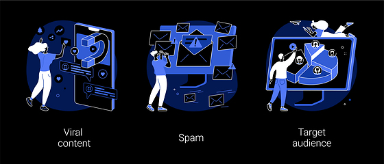 Image showing Social media marketing strategy abstract concept vector illustrations.