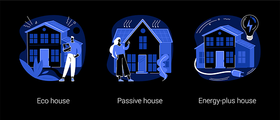 Image showing Environmentally friendly construction abstract concept vector illustrations.