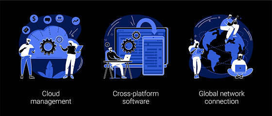 Image showing Global communication abstract concept vector illustrations.