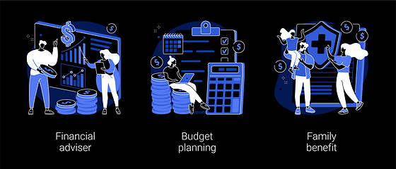 Image showing Money management abstract concept vector illustrations.