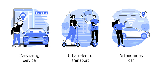 Image showing Urban transportation abstract concept vector illustrations.