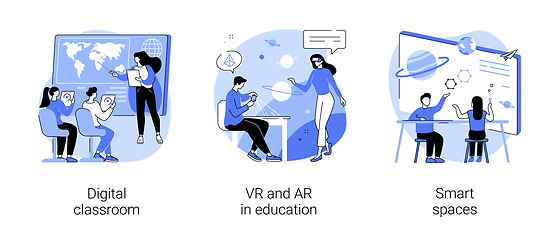 Image showing Interactive learning abstract concept vector illustrations.