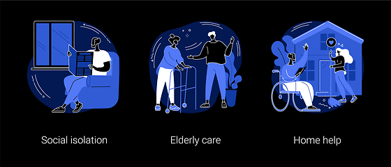 Image showing Older people living abstract concept vector illustrations.