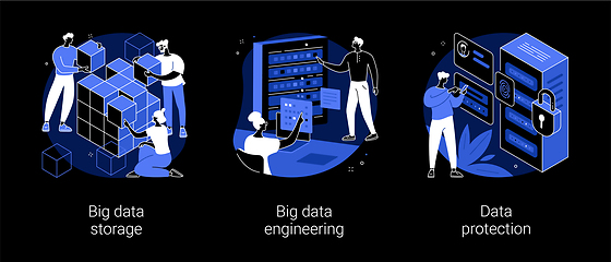 Image showing Database security abstract concept vector illustrations.