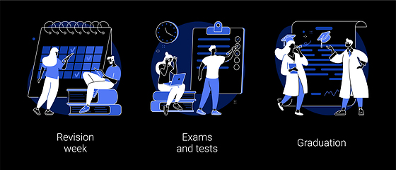 Image showing School and college activity abstract concept vector illustrations.