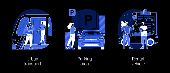 Image showing Car traffic abstract concept vector illustrations.