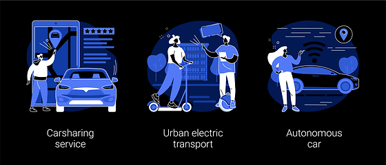 Image showing Urban transportation abstract concept vector illustrations.