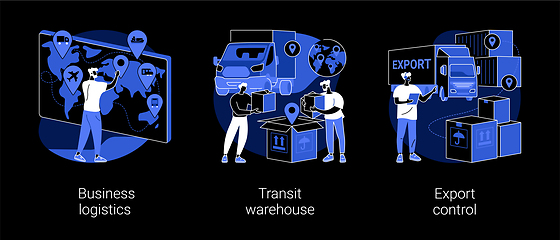 Image showing Smart logistics technologies abstract concept vector illustrations.