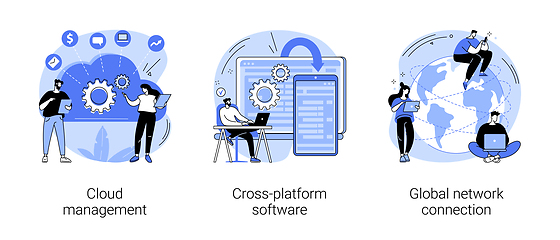 Image showing Global communication abstract concept vector illustrations.