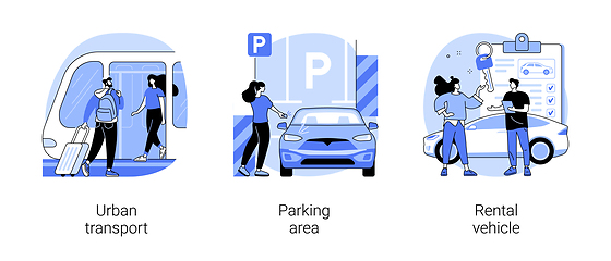 Image showing Car traffic abstract concept vector illustrations.