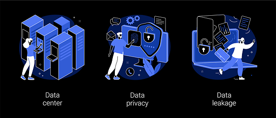 Image showing Internet privacy abstract concept vector illustrations.