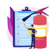 Image showing Fire inspection abstract concept vector illustration.