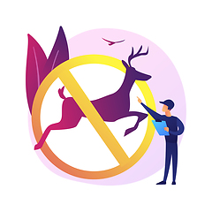 Image showing Hunting regulations abstract concept vector illustration.