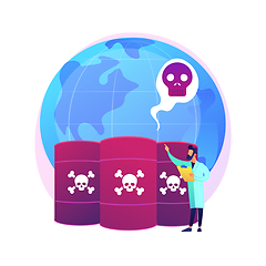 Image showing Chemical pollution abstract concept vector illustration.